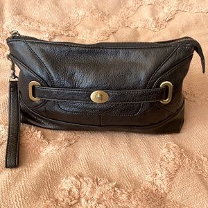 Black pvc clutch, excellent condition